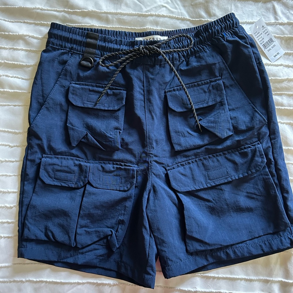 PacSun Navy Cargo Shorts for Men - Size Small